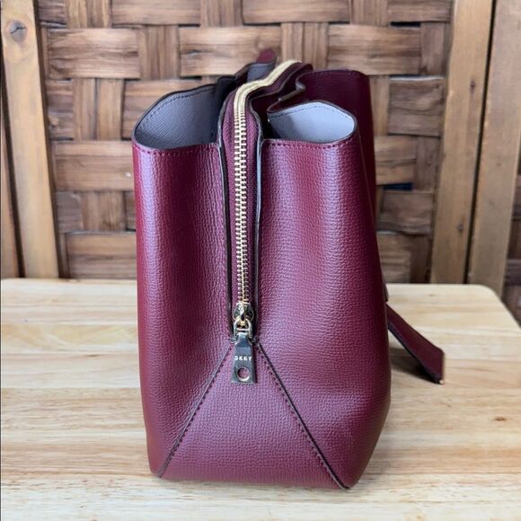 DKNY Rich Burgundy Satchel - Picture 2 of 7
